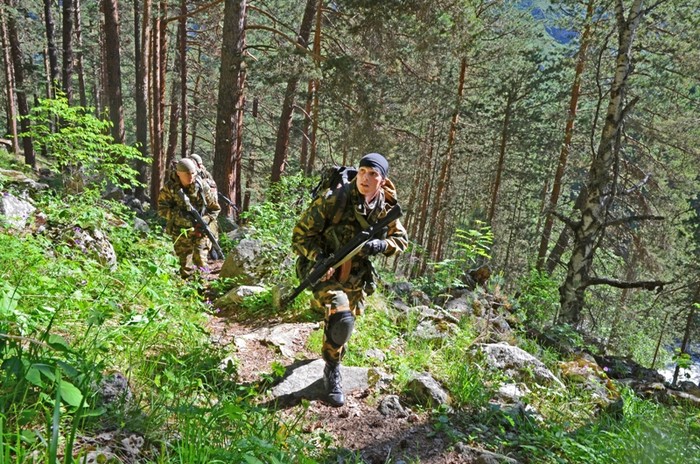 Lính sơn cước của Biên phòng Nga